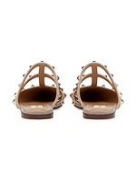 Rockstud Patent-Leather Mules