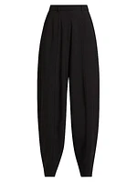 Pleated Tapered-Leg Pants