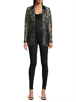Ari Flocked Chantilly Lace Blazer