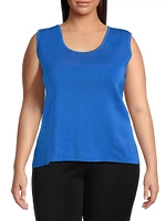 Plus Size Knit Scoopneck Tank Top
