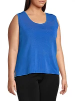 Plus Size Knit Scoopneck Tank Top