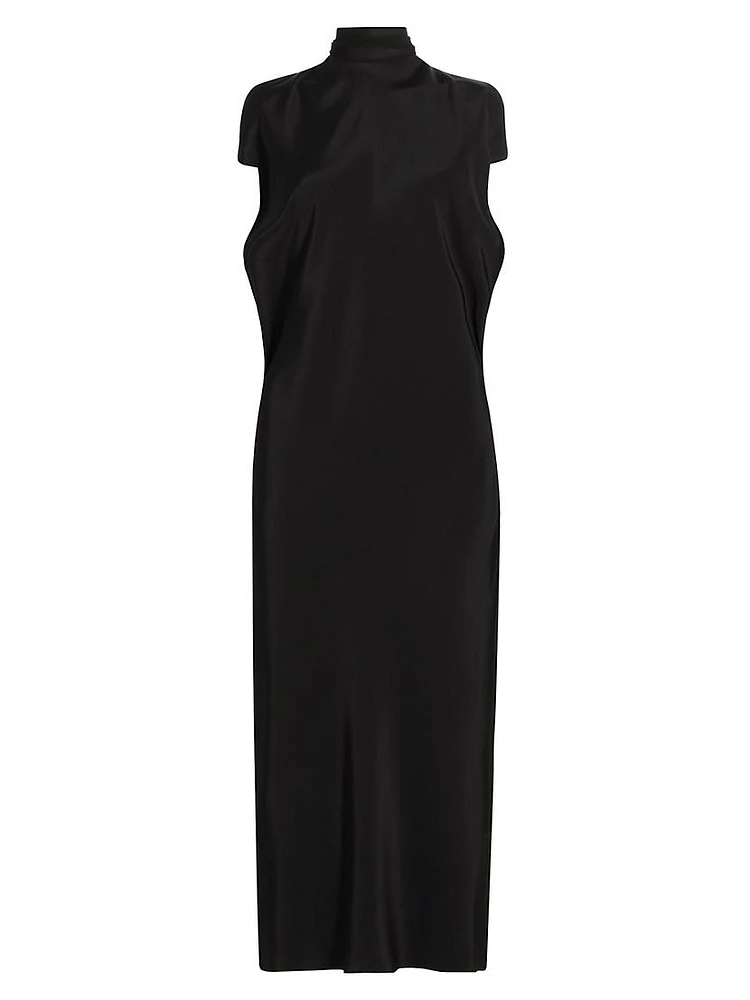Evie Sleeveless Scarf Midi Shift Dress