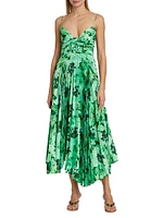 Lancashire Pleated Floral Midi-Dress