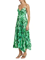 Lancashire Pleated Floral Midi-Dress