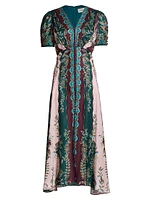 Lea Paisley Silk Maxi Dress