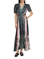 Lea Paisley Silk Maxi Dress