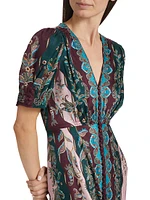 Lea Paisley Silk Maxi Dress