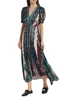 Lea Paisley Silk Maxi Dress