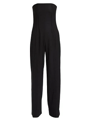 Exposed Seam Wool-Blend Jumpsuit