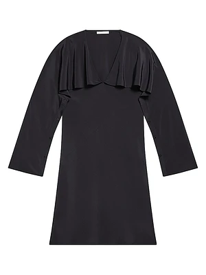 Draped Scarf Silk Dress