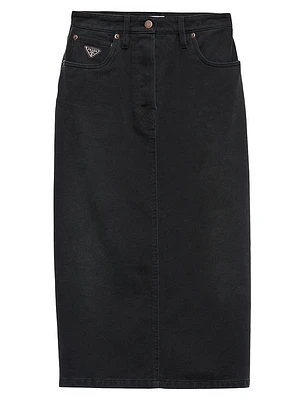 Denim Midi-Skirt