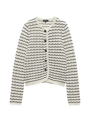 Elisa Wavy Striped Cardigan