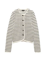 Elisa Wavy Striped Cardigan