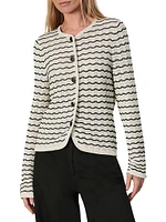 Elisa Wavy Striped Cardigan
