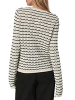Elisa Wavy Striped Cardigan