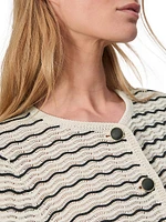 Elisa Wavy Striped Cardigan