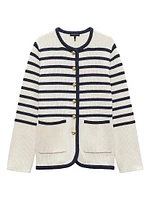 Nancy Striped Longline Cardigan