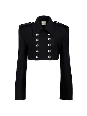 Leara Wool-Blend Crop Jacket