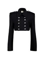 Leara Wool-Blend Crop Jacket