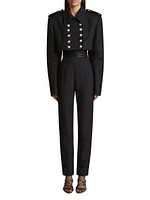 Leara Wool-Blend Crop Jacket