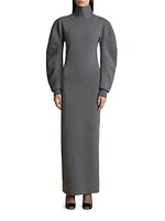 Storm Wool-Blend Turtleneck Maxi Dress