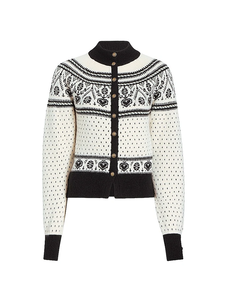 Marc Cashmere-Blend Intarsia-Knit Cardigan