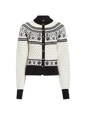 Marc Cashmere-Blend Intarsia-Knit Cardigan
