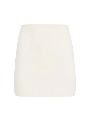Darrion Wool-Blend A-Line Miniskirt