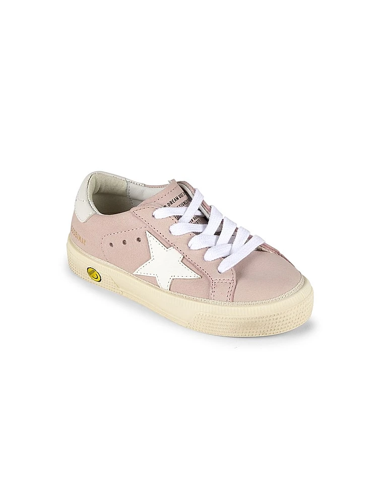Little Girl's May School Star Suede Platform Sneakers