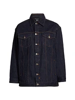 Longline Denim Trucker Jacket