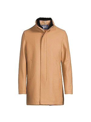 Diagonal Wool Car Coat