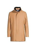 Diagonal Wool Car Coat