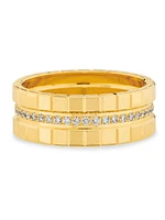 Ice Cube 18K Yellow Gold & 0.30 TCW Diamond Ring