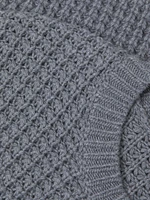 Macro Waffle Knit Crewneck Sweater