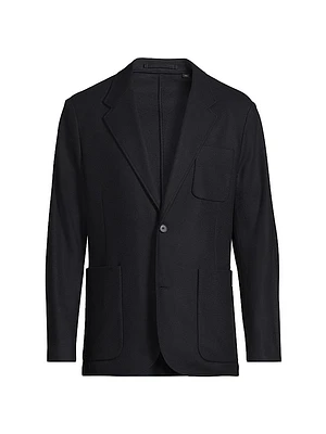 Wool Single-Breasted Blazer