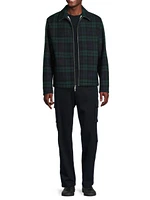 Plaid Wool-Blend Jacket