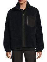 Faux-Sherpa Zip-Up Jacket