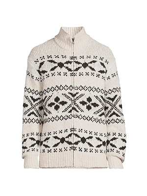 Fair isle-Style Wool-Blend Knit Sweater