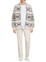 Fair isle-Style Wool-Blend Knit Sweater