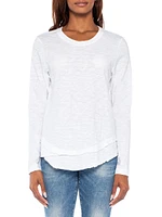 Long Sleeve Mock Layer Tee