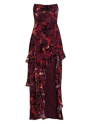 Magnolia Floral Ruffled Maxi Dress