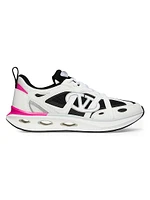 VLogo Easyjog Calfskin and Fabric Sneakers