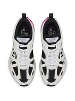 VLogo Easyjog Calfskin and Fabric Sneakers