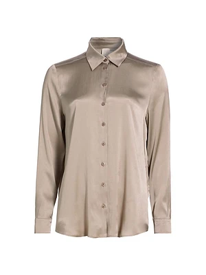 Sifone Silk-Blend Satin Shirt