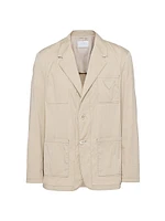 Single-Breasted Cotton Blend Jacket