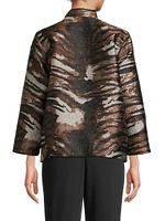 Tigress Jacquard Button-Up Jacket