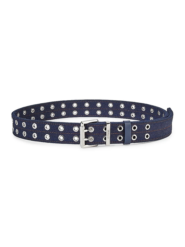 Double Eyelet Denim Belt