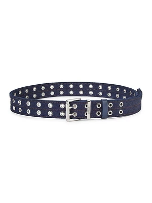 Double Eyelet Denim Belt
