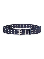Double Eyelet Denim Belt