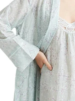 Cheri Blossom Silk-Blend Robe